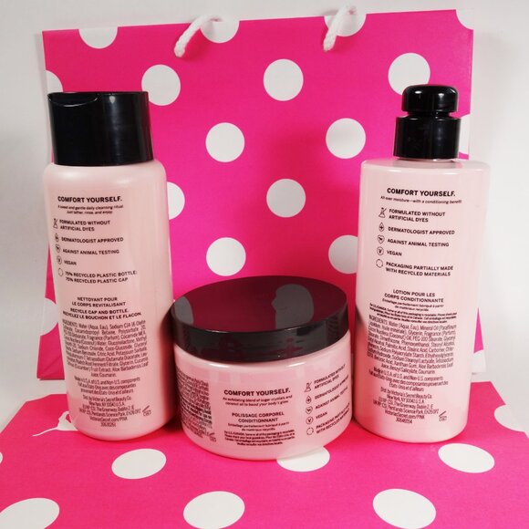 NEW Victoria PINK Coconut Body Wash, Scrub and Lotion Set - Picture 2 of 11